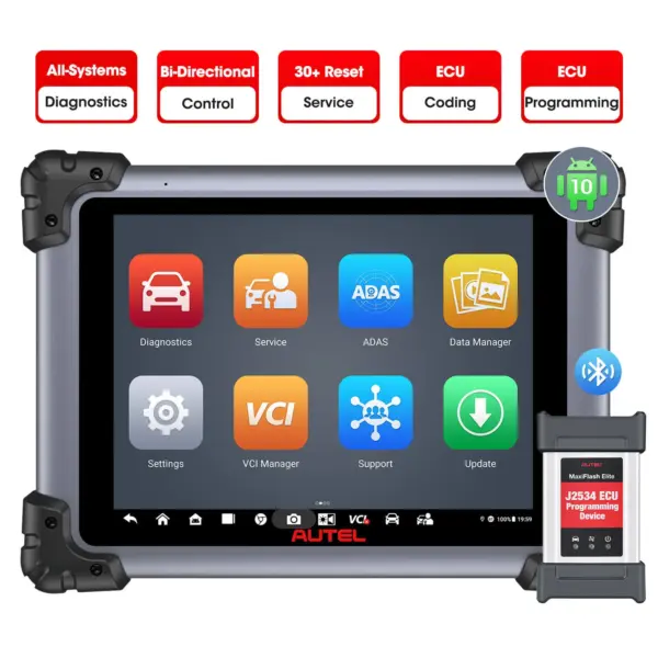 Autel MaxiSys MS908S Pro II UK/EU | With J2534 ECU Programming | ECU Coding | Active Tests | 30+ Special Reset Services